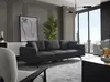Viersitzer Sofa 4 Sitzer Sofas Modern Grau Design Stoff Produktbild-Vorschau 2