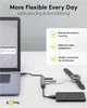 A laptop connected to a USB hub, which is further connected to a portable hard drive and a smartwatch. Anteprima dell’immagine prodotto