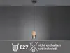 Kleine moderne Pendelleuchte 1-flammig mit Holz & Rauchglas Produktbild-Vorschau 5