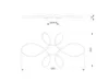 Technical drawing of a ceiling light with dimensions. Podgląd zdjęcia produktu