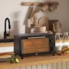 HOMCOM Minioven, 9 liter, met bakplaat, grillrooster, Productafbeelding-voorbeeld 2