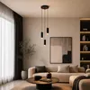 Lampada a sospensione moderna, rotonda, con 3 luci, lampada Anteprima dell’immagine prodotto 5