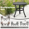 Outdoor-Beistelltisch aus Metall, 51 cm, rund, Schwarz Produktbild-Vorschau 6