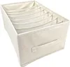 Rangement en coton solide et polypropylène, beige, 40x27x17 Voir les images du produit 13
