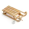 Trineo decorativo de madera con luces LED, color natural, Vista previa de la imagen del producto 5