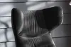 KAWOLA Sessel LOTTE Ohrensessel velvet schwarz mit Hocker Produktbild-Vorschau 5