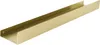 A single, long, narrow shelf with a brushed gold finish, shown from a slightly elevated diagonal angle against a white background. Produktbild-Vorschau
