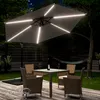 KINGSLEEVE® Ampelschirm LED Beleuchtung UV Schutz 80+ Solar Produktbild-Vorschau 2