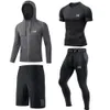 4 in 1 Kompressionsshirt Herren, Leggings Sport Laufhose Produktbild-Vorschau 1
