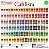A collage of yarn skeins in various colors, with brand and product information. Produktbild-Vorschau