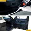 A collage showing the application of a sealant to a car door and the resulting finished look. Produktbild-Vorschau