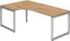 bümö Schreibtisch Serie-R - Gestell: Silber, Nachbildung: Produktbild-Vorschau 1