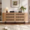 Komoda Merax se 6 zásuvkami, design s lamely z MDF, komoda Náhled obrázku produktu 1