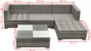 vidaXL Garten-Lounge-Set, 5-teilig, Poly Rattan, Grau, Produktbild-Vorschau 7