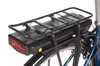 Close-up of an electric bicycle battery pack mounted on a rear rack. Produktbild-Vorschau