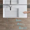 doporro Design Waschbecken 75x48x13 cm mit verstecktem Produktbild-Vorschau 2