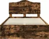 vidaXL Bettrahmen Räuchereiche 120 x 200 cm Massives Produktbild-Vorschau 7