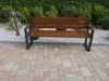 Gartenbank Holz Metall 182 cm - Moderne Outdoor Bank - Produktbild-Vorschau 7