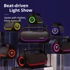 Multiple Tronsmart Bluetooth speakers are displayed with colorful LED lights, suggesting a light show feature. Náhľad obrázku produktu