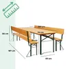 Pivní set PRAKTIK s opěradly, 170cm, hnědá Náhled obrázku produktu 7