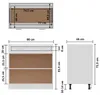 vidaXL Zásuvková skrinka Lyon White 80x46x81,5 cm Materiál Náhľad obrázku produktu 7