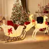 COSTWAY 3 pcs. renne LED avec traîneau & 280 lumières LED Voir les images du produit 8