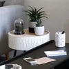 Odkládací stolek, kulatý, SHIRO, bílý Náhled obrázku produktu 7