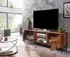 A modern living room with a TV stand, TV, coffee table, and plants. Produktbild-Vorschau