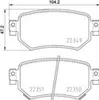 HELLA Bremsbeläge Satz Hinten Bremsklötze für MAZDA 6 Kombi Produktbild-Vorschau 1