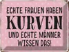 vianmo Blechschild 30x40 cm echte Frauen haben Kurven Produktbild-Vorschau 1