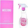 A pink box and a spray bottle of Moschino Pink Fresh Couture Eau de Toilette. Podgląd zdjęcia produktu