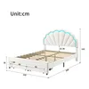 CDGlobal Polsterbett 140x200cm mit Steckdosen, Jugendbett Produktbild-Vorschau 5