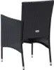 5-tlg. Garten-Essgruppe mit Kissen Poly Rattan Schwarz Produktbild-Vorschau 8