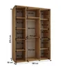 Kleiderschrank YVONA 2 - 180/60 cm, schwarz / schwarz Produktbild-Vorschau 7