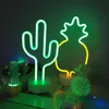 Lampe LED NEON, lampe décorative sur pied, cactus vert, Voir les images du produit 3