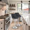 TRESKO 2er Set Barhocker Grau Barstuhl 360° Frei Drehbar Productafbeelding-voorbeeld 5