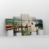 Bild auf Leinwand - Leinwandbild - Boot Ufer Brücke - Produktbild-Vorschau 4