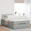 vidaXL Ottomanische Bett mit Matratze Hellgrau 120x190 cm Produktbild-Vorschau 3