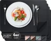 Tischset aus Kunstleder, 4er Set, 44x32 cm, zweifarbig, Produktbild-Vorschau 1