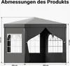 Altana Toboli 3 x 3 m w kolorze szarym z ochroną UV 50+, Podgląd zdjęcia produktu 3