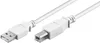 USB 2.0 Hi-Speed Kabel A/B, weiss, 1m Produktbild-Vorschau 1