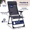 CASARIA® 2x Chaises de jardin pliantes Anthracite en Voir les images du produit 3
