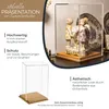 HMF 46881 Acryl Vitrine mit Holzsockel für Figuren, 14 x 14 Produktbild-Vorschau 2