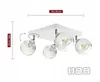 Lampa Wisząca Sufitowa Żyrandol Biała Szklane Kule White Podgląd zdjęcia produktu 4