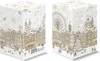 Two sides of a winter-themed advent calendar box, decorated with a snowy cityscape, Ferris wheel, and festive elements. Anteprima dell’immagine prodotto