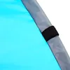 A close-up view of a blue fabric with a gray trim and a black strap. Produktbild-Vorschau