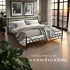 Lit design moderne avec sommier - 200 x 140 cm, noir Voir les images du produit 7