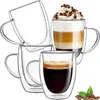 4er Ste Doppelwandige Kaffeegläser 350ml,Borosilikatglas Produktbild-Vorschau 1