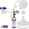 A product shot of a Gefäßfüller (container filler) with an adapter and manometer. Produktbild-Vorschau