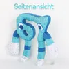 A plush toy with a pixelated design, standing on a white background. Produktbild-Vorschau